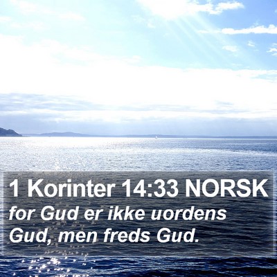 1 Korinter 14:33 NORSK Bible Verse Image