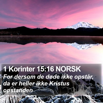 1 Korinter 15:16 NORSK Bible Verse Image