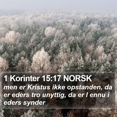 1 Korinter 15:17 NORSK Bible Verse Image