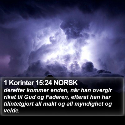1 Korinter 15:24 NORSK Bible Verse Image