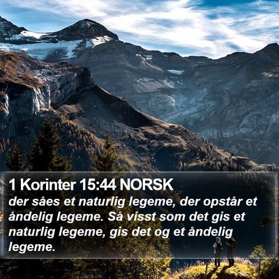 1 Korinter 15:44 NORSK Bible Verse Image