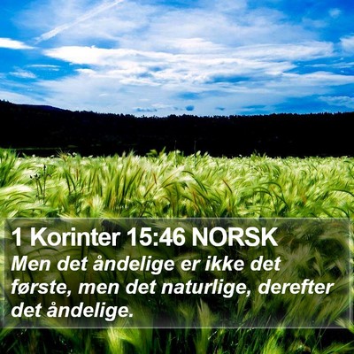 1 Korinter 15:46 NORSK Bible Verse Image