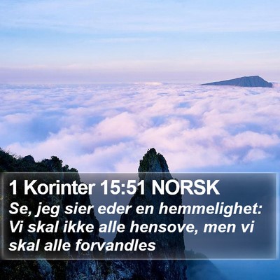 1 Korinter 15:51 NORSK Bible Verse Image