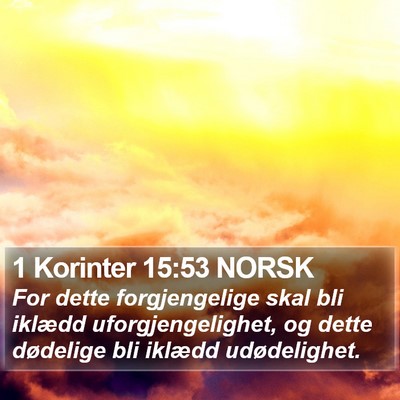 1 Korinter 15:53 NORSK Bible Verse Image