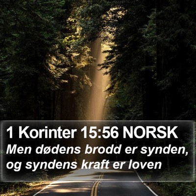 1 Korinter 15:56 NORSK Bible Verse Image