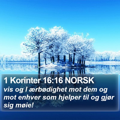 1 Korinter 16:16 NORSK Bible Verse Image
