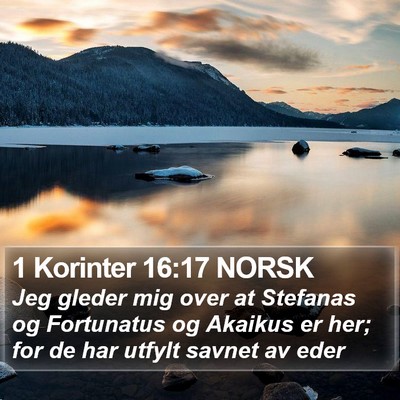 1 Korinter 16:17 NORSK Bible Verse Image