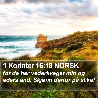 1 Korinter 16:18 NORSK Bible Verse Image