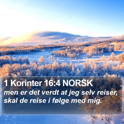 1 Korinter 16:4 NORSK Bible Verse Image