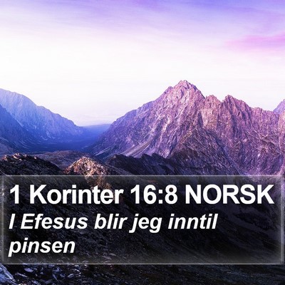 1 Korinter 16:8 NORSK Bible Verse Image