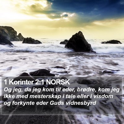 1 Korinter 2:1 NORSK Bible Verse Image