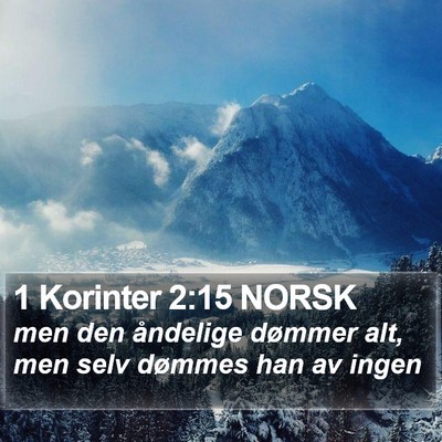 1 Korinter 2:15 NORSK Bible Verse Image