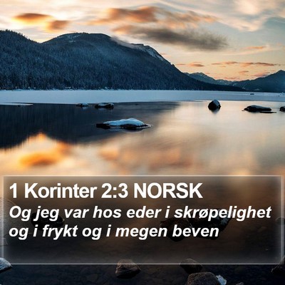 1 Korinter 2:3 NORSK Bible Verse Image