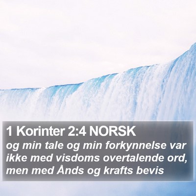 1 Korinter 2:4 NORSK Bible Verse Image