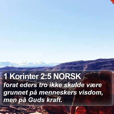 1 Korinter 2:5 NORSK Bible Verse Image