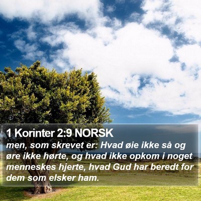 1 Korinter 2:9 NORSK Bible Verse Image