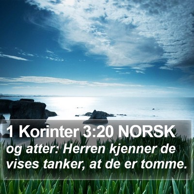 1 Korinter 3:20 NORSK Bible Verse Image
