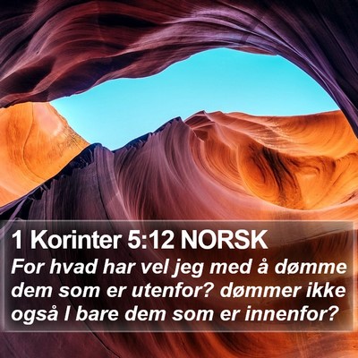 1 Korinter 5:12 NORSK Bible Verse Image