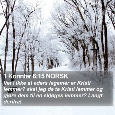 1 Korinter 6:15 NORSK Bible Verse Image