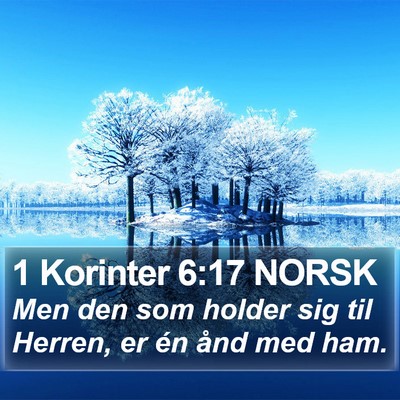 1 Korinter 6:17 NORSK Bible Verse Image