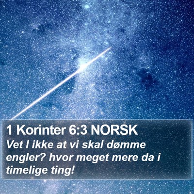 1 Korinter 6:3 NORSK Bible Verse Image