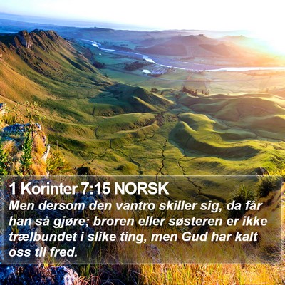 1 Korinter 7:15 NORSK Bible Verse Image