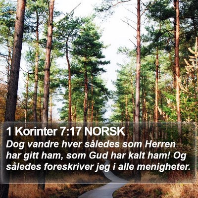 1 Korinter 7:17 NORSK Bible Verse Image