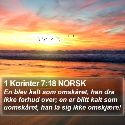1 Korinter 7:18 NORSK Bible Verse Image