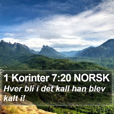 1 Korinter 7:20 NORSK Bible Verse Image