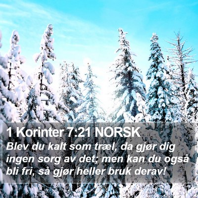 1 Korinter 7:21 NORSK Bible Verse Image