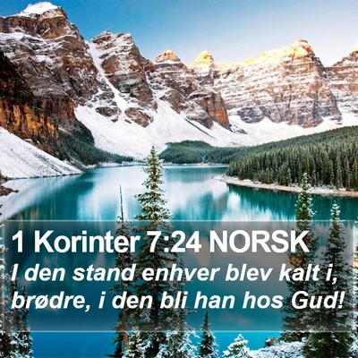 1 Korinter 7:24 NORSK Bible Verse Image
