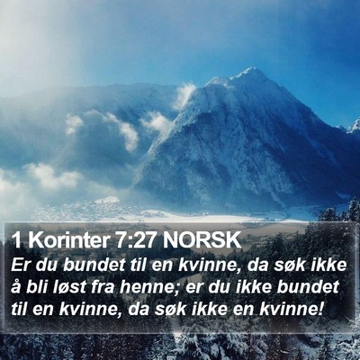 1 Korinter 7:27 NORSK Bible Verse Image
