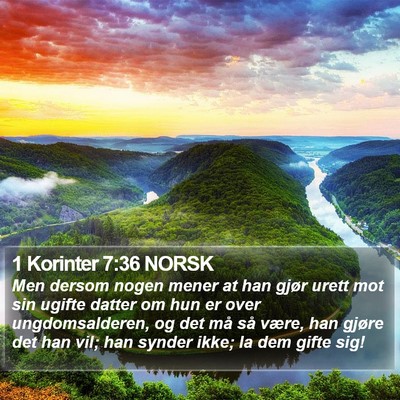 1 Korinter 7:36 NORSK Bible Verse Image