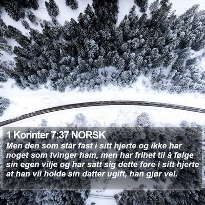 1 Korinter 7:37 NORSK Bible Verse Image
