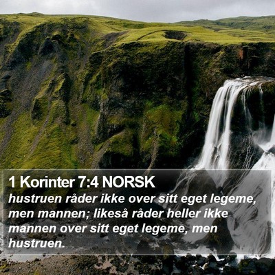 1 Korinter 7:4 NORSK Bible Verse Image