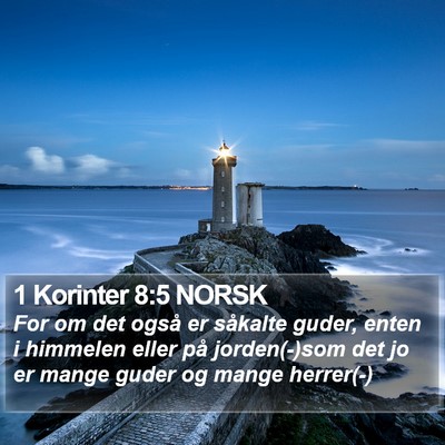 1 Korinter 8:5 NORSK Bible Verse Image