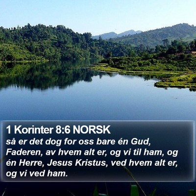 1 Korinter 8:6 NORSK Bible Verse Image