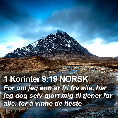 1 Korinter 9:19 NORSK Bible Verse Image