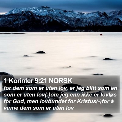 1 Korinter 9:21 NORSK Bible Verse Image