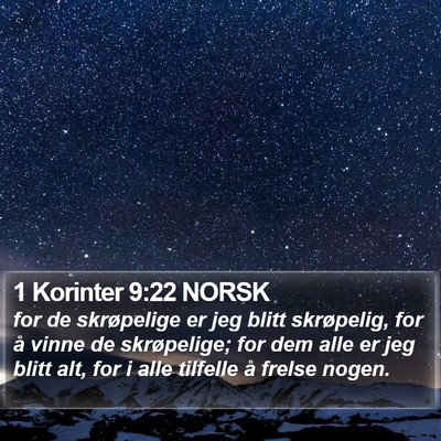 1 Korinter 9:22 NORSK Bible Verse Image