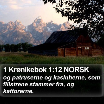 1 Krønikebok 1:12 NORSK Bible Verse Image