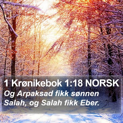 1 Krønikebok 1:18 NORSK Bible Verse Image