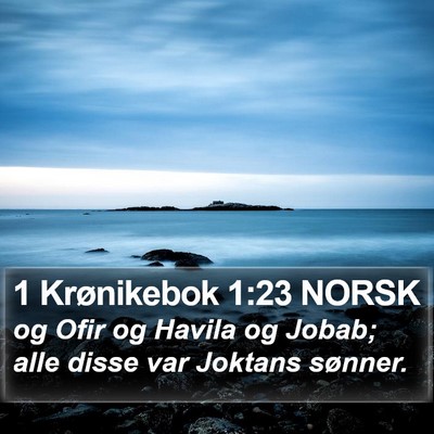 1 Krønikebok 1:23 NORSK Bible Verse Image