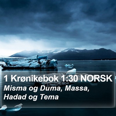 1 Krønikebok 1:30 NORSK Bible Verse Image