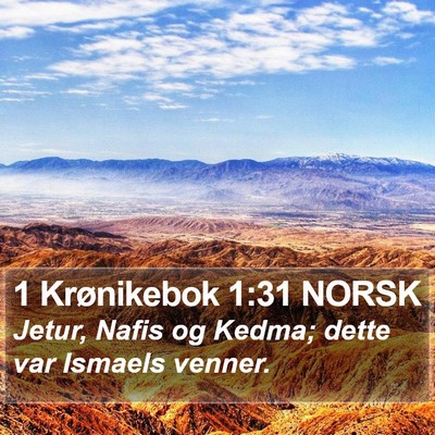 1 Krønikebok 1:31 NORSK Bible Verse Image