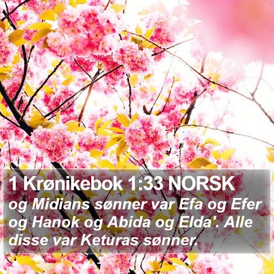 1 Krønikebok 1:33 NORSK Bible Verse Image