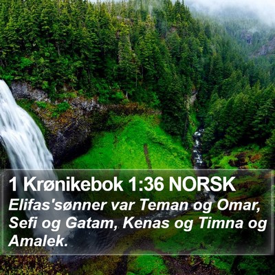 1 Krønikebok 1:36 NORSK Bible Verse Image