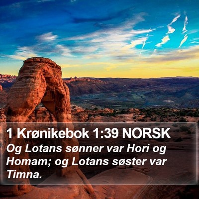 1 Krønikebok 1:39 NORSK Bible Verse Image