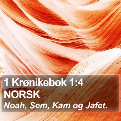 1 Krønikebok 1:4 NORSK Bible Verse Image