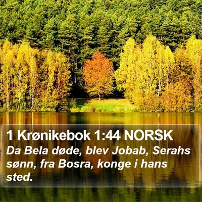 1 Krønikebok 1:44 NORSK Bible Verse Image